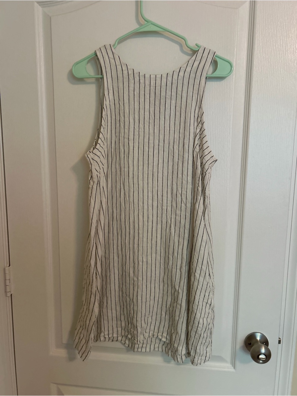 a new day Cream Tank Dress with Black Pinstripes